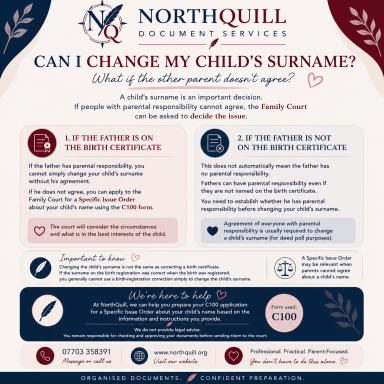 Can i change my child's name?