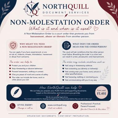 Having trouble? - Non molestation order
