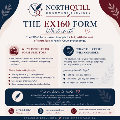 EX160 form - do you need help with fees?